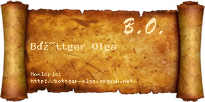 Böttger Olga névjegykártya